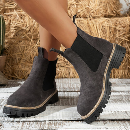 Fiorelle Women's ClassicKick Boots - Effortless Slip-On Ankle Boots with Chelsea Style (US 5-10.5)