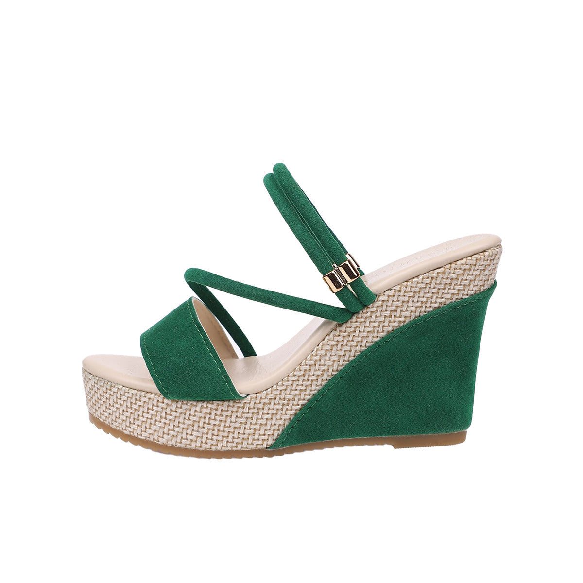 Fiorelle Women’s VelvetAir Ankle-Strap Platform Wedge Sandals – Breathable Suede Elegant Shoes (US 5–10.5)