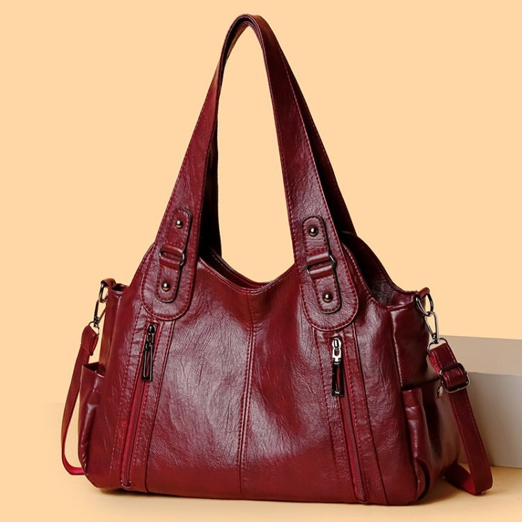 Fiorelle Women's Large-Capacity Vintage Tote Bag: Versatile High-End Shoulder and Handbag, Suitable for Crossbody Wear