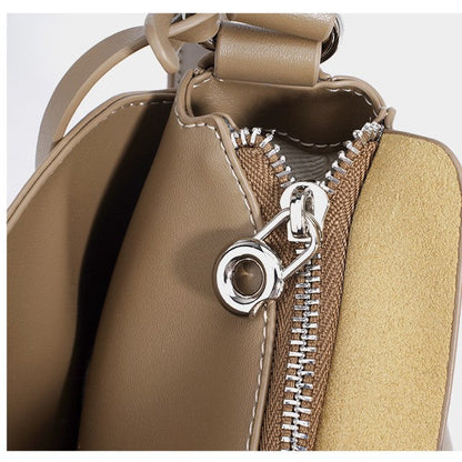 Fiorelle Women's Hush Rider Bucket — Genuine Leather Saddle Bag with Signature Lock Fastening & Convertible Shoulder Strap