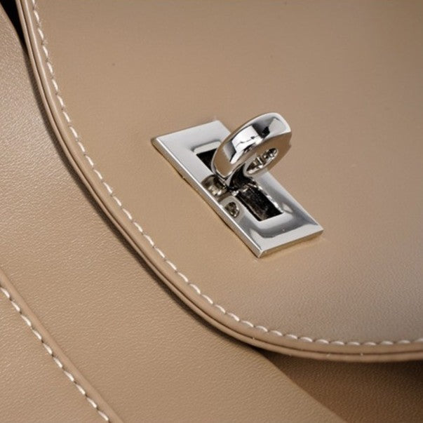Fiorelle Women's Hush Rider Bucket — Genuine Leather Saddle Bag with Signature Lock Fastening & Convertible Shoulder Strap