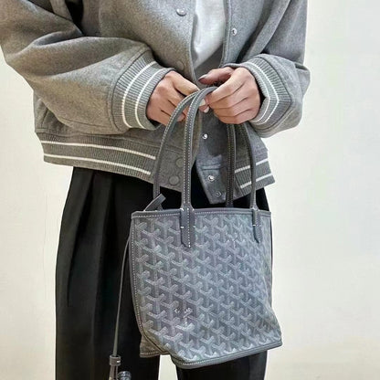 Fiorelle Women’s Reversible Chevron Mini Satchel — Dual-Sided Artisan-Woven Tote with Top Handle & Convertible Strap