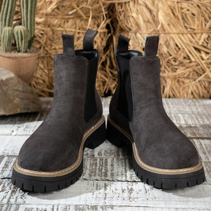 Fiorelle Women's ClassicKick Boots - Effortless Slip-On Ankle Boots with Chelsea Style (US 5-10.5)