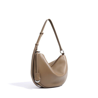 Fiorelle Women's Hush Rider Bucket — Genuine Leather Saddle Bag with Signature Lock Fastening & Convertible Shoulder Strap