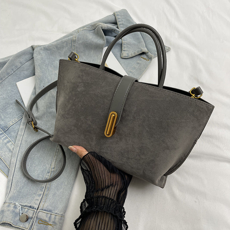 Fiorelle Women's Vintage Commuter Tote - XL Capacity Pebbled PU or Sueded Tote | Convertible Carry & Retro Design