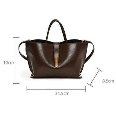 Fiorelle Women's Polished Commuter Tote -  Textured Leather Convertible Work Bag | Spacious Crossbody to Handheld Carryall for Professionals