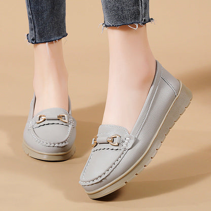 Fiorelle Women's CloudStep Split Leather Driving Moccasins - Slip-On Cushioned Flats for Commuting & Leisure