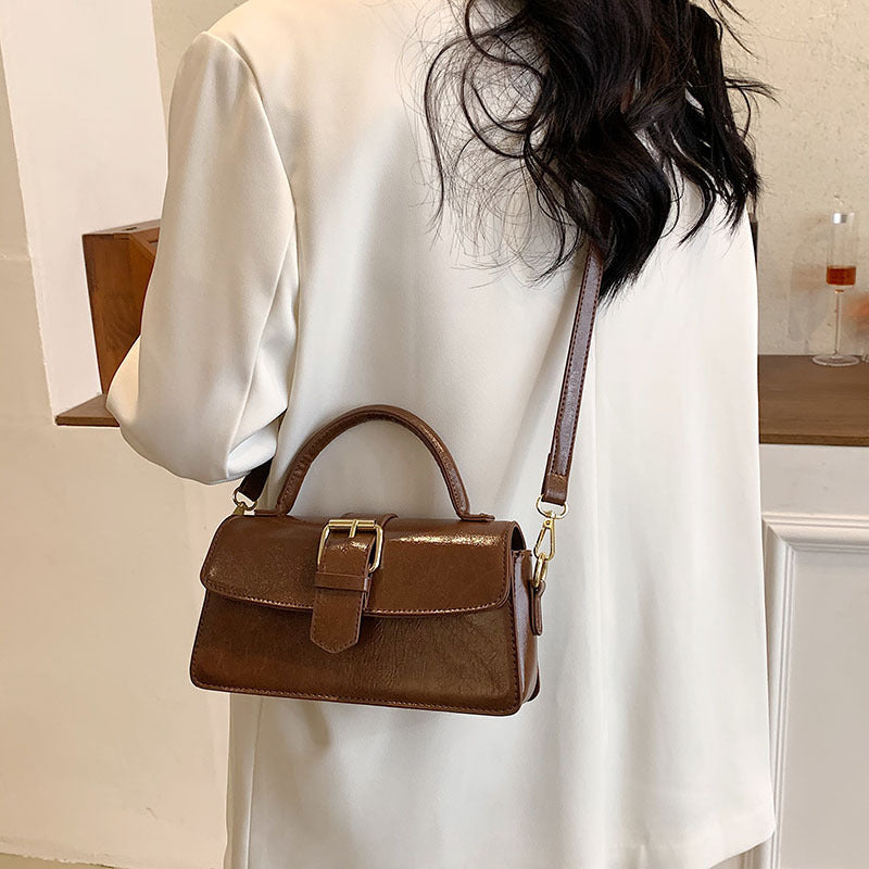 Fiorelle Women's Cantle Mini Satchel - Equestrian-Architectural Bag with Convertible Carry