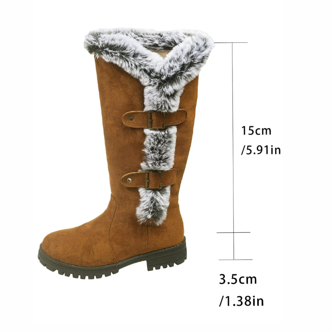 Fiorelle Women's WinterHug Mid-Boots - Plush Lined Suede Snow Boots (US 5-10.5)