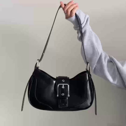 Fiorelle Women's Luna Saddle Bag – Retro Chic Crossbody Shoulder Bag | Y2K Minimalist Purse