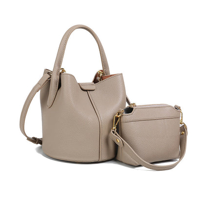 Fiorelle Women’s Regent Plaid Bucket Satchel — Heritage Check Full-Grain Leather Convertible with Detachable Pouch & Effortless Transition Carry