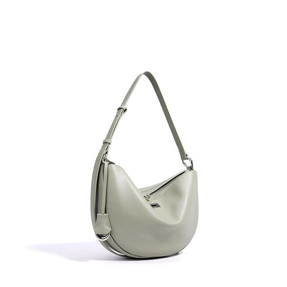 Fiorelle Women's Hush Rider Bucket — Genuine Leather Saddle Bag with Signature Lock Fastening & Convertible Shoulder Strap