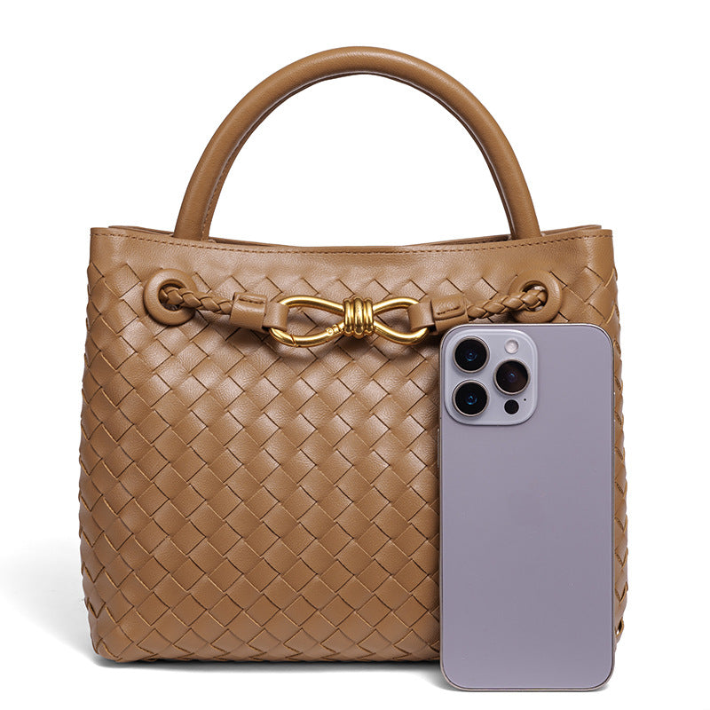 Fiorelle Women's Artisan Weave Tote - Expandable Crossbody with Butterfly Motif & Structured Silhouette