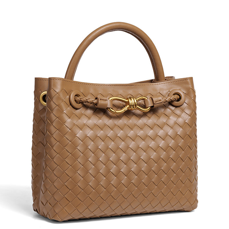 Fiorelle Women's Artisan Weave Tote - Expandable Crossbody with Butterfly Motif & Structured Silhouette