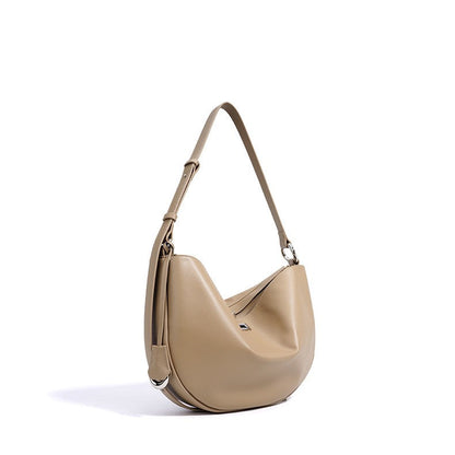 Fiorelle Women's Hush Rider Bucket — Genuine Leather Saddle Bag with Signature Lock Fastening & Convertible Shoulder Strap