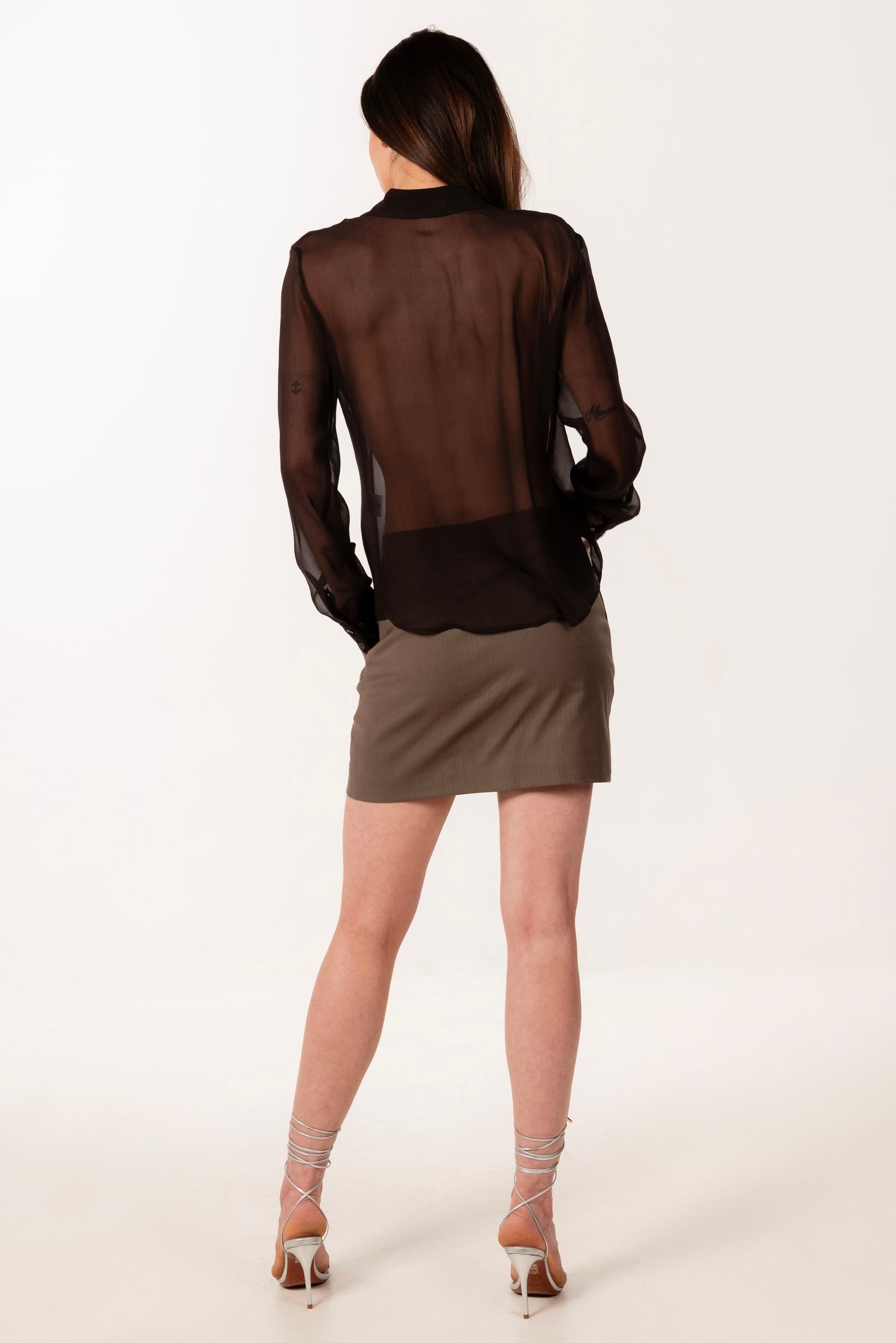 ADA BROWN SILK SHIRT