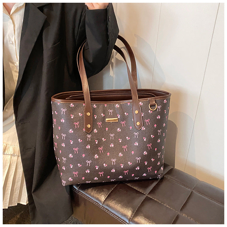 Fiorelle Women‘s Large Capacity Floral Tote Bag | Fashionable & Versatile Daily Commuter Shoulder Bag