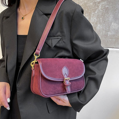 Fiorelle Women's Saddle Luxe Sling Bag - Matte Vintage Crossbody with Signature Buckle & Adjustable Wear