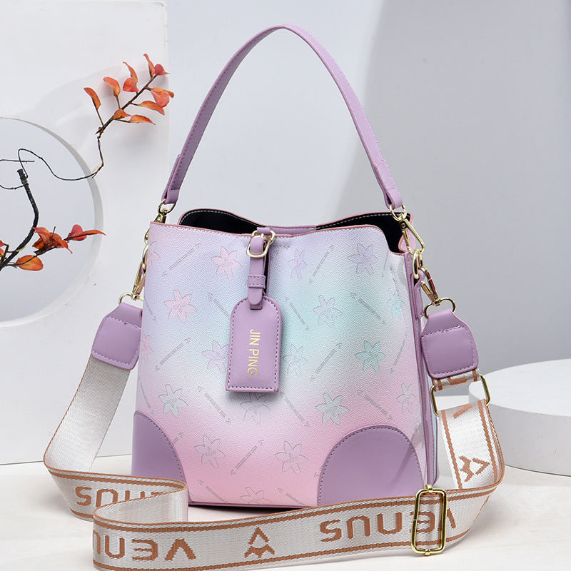 Fiorelle Women's Iridescent Prism Multi-Way Bucket Bag – Color-Shifting Rainbow Shoulder Crossbody Handbag