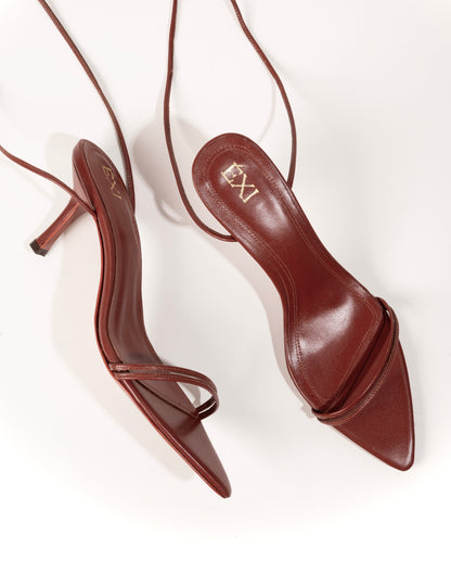 THALIA LACEUP CHOCOLATE