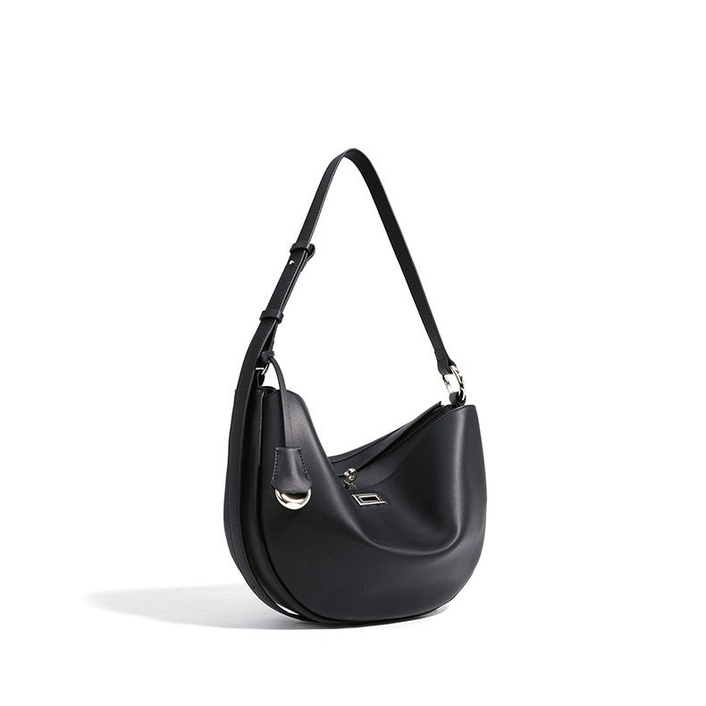 Fiorelle Women's Hush Rider Bucket — Genuine Leather Saddle Bag with Signature Lock Fastening & Convertible Shoulder Strap