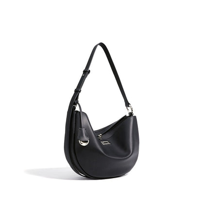 Fiorelle Women's Hush Rider Bucket — Genuine Leather Saddle Bag with Signature Lock Fastening & Convertible Shoulder Strap