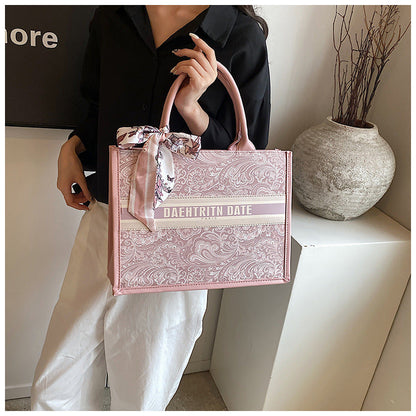 Fiorelle Women's Embroidered Commuter Tote Bag – Versatile Premium Shoulder Bag for Daily Errands, Shopping & Stylish Outings
