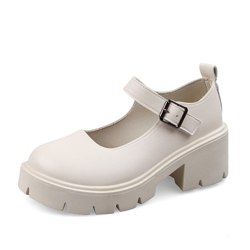 Fiorelle Women’s Plus Size Mary Jane Platform Pumps — Retro Chunky Heel Shoes for JK Fashion & Comfort Fit