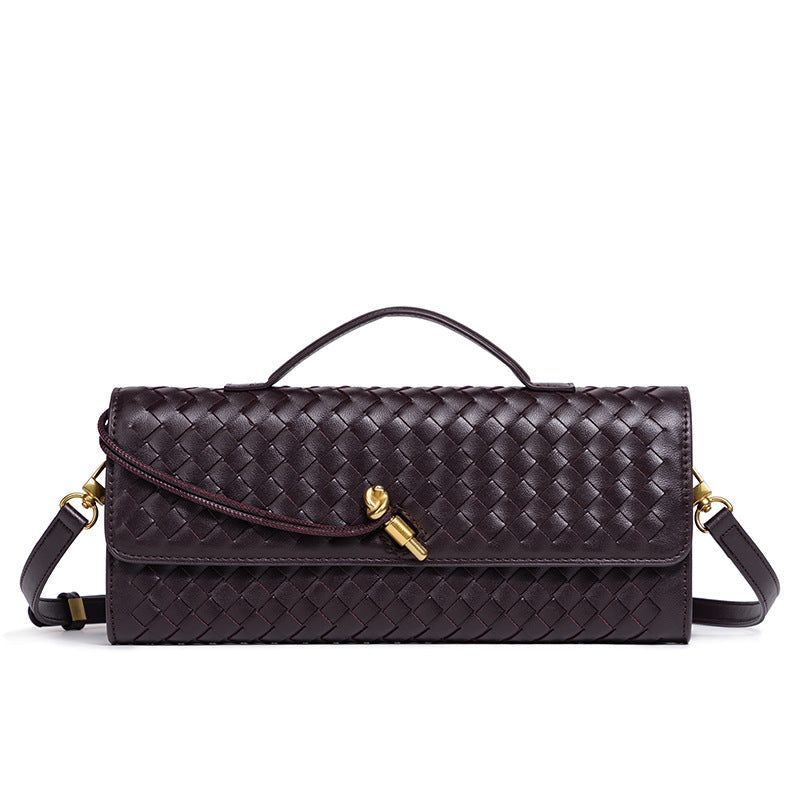 Fiorelle Women's Celestial Baguette Clutch - Kiss-Lock Woven Minaudière with Chain Strap