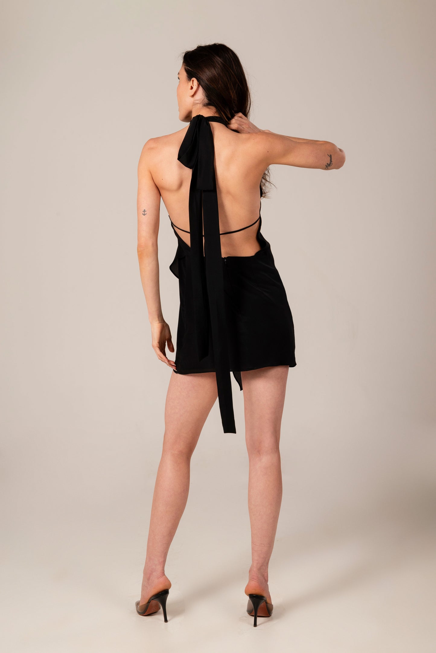 BELLA BLACK SILK DRESS
