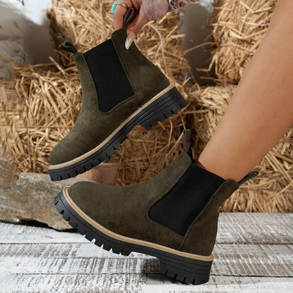 Fiorelle Women's ClassicKick Boots - Effortless Slip-On Ankle Boots with Chelsea Style (US 5-10.5)