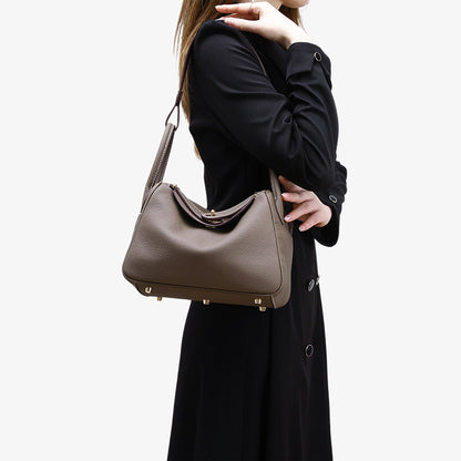 Fiorelle Women's Orsay Pebbled Bucket — Artisan-Stitched Top-Grain Leather Tote with Convertible Carry & Structured Silhouette
