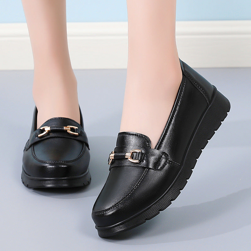 Fiorelle Women's CloudStep Split Leather Driving Moccasins - Slip-On Cushioned Flats for Commuting & Leisure