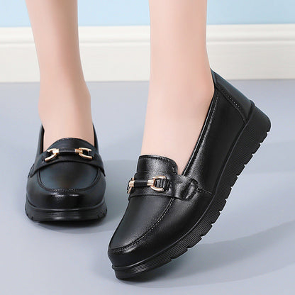 Fiorelle Women's CloudStep Split Leather Driving Moccasins - Slip-On Cushioned Flats for Commuting & Leisure