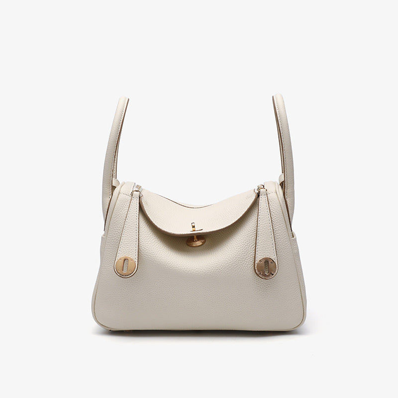 Fiorelle Women's Orsay Pebbled Bucket — Artisan-Stitched Top-Grain Leather Tote with Convertible Carry & Structured Silhouette