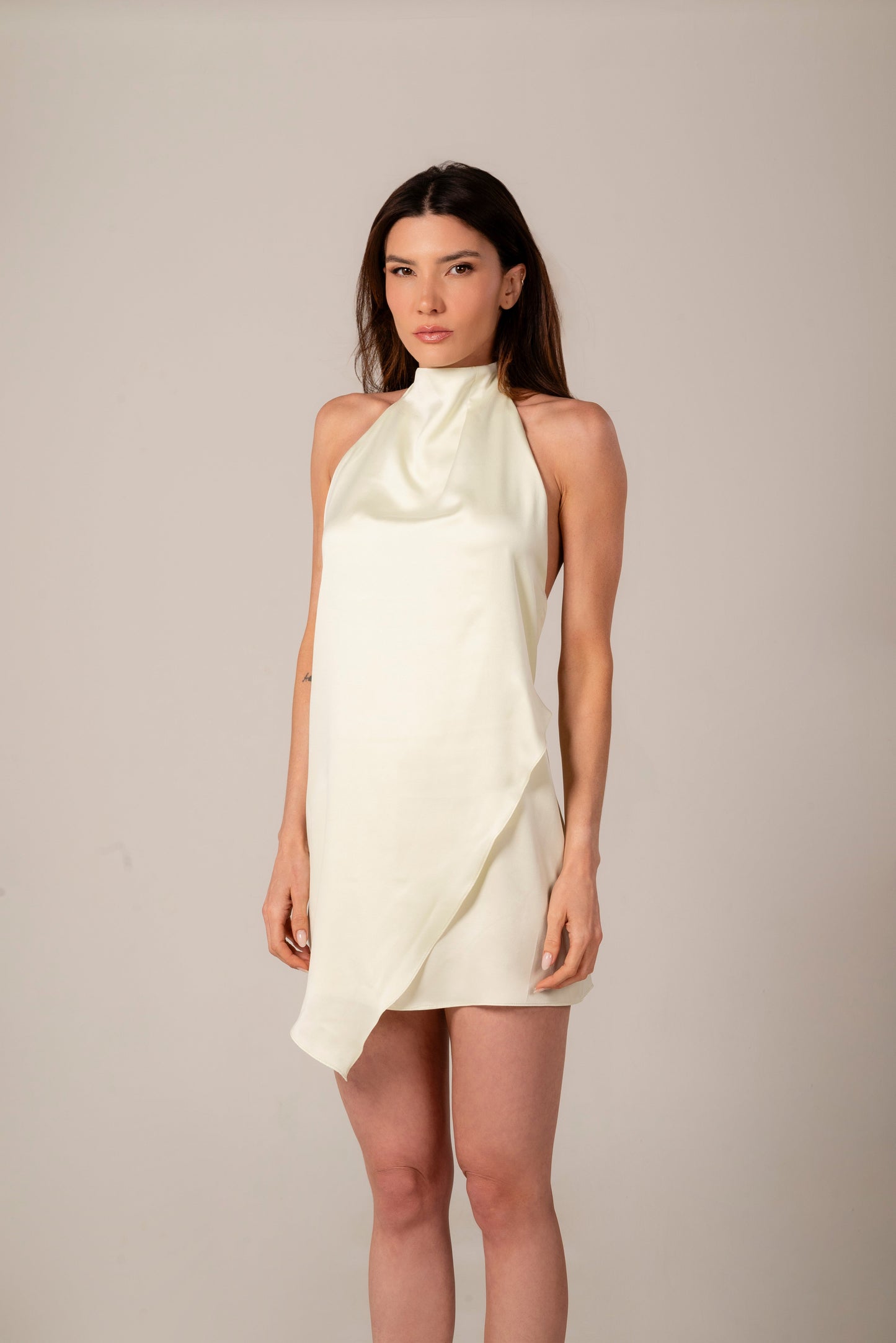 BELLA LIGHT GREEN SILK DRESS