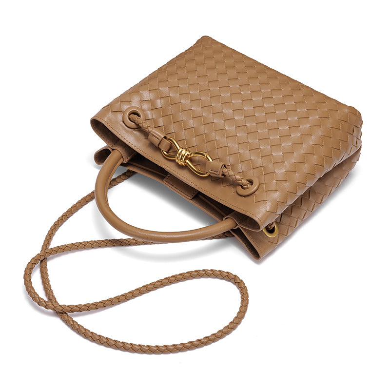 Fiorelle Women's Artisan Weave Tote - Expandable Crossbody with Butterfly Motif & Structured Silhouette