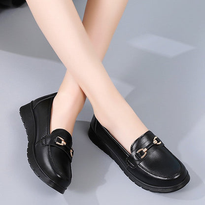Fiorelle Women's CloudStep Split Leather Driving Moccasins - Slip-On Cushioned Flats for Commuting & Leisure