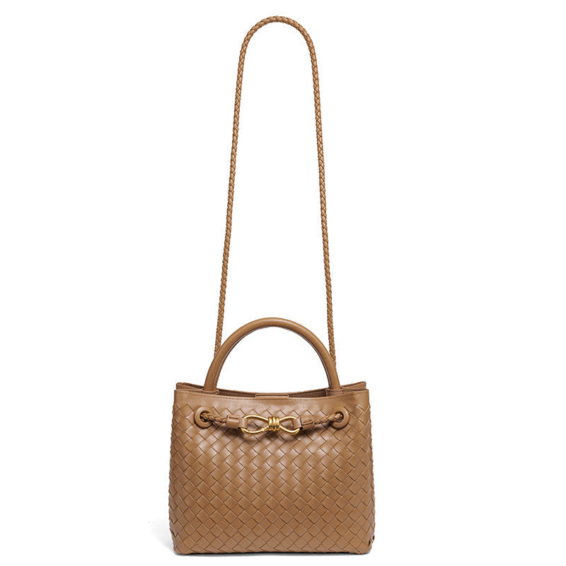 Fiorelle Women's Artisan Weave Tote - Expandable Crossbody with Butterfly Motif & Structured Silhouette