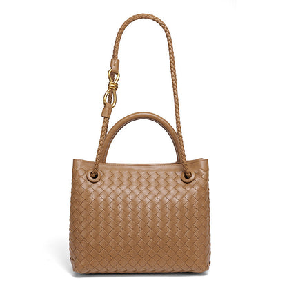 Fiorelle Women's Artisan Weave Tote - Expandable Crossbody with Butterfly Motif & Structured Silhouette