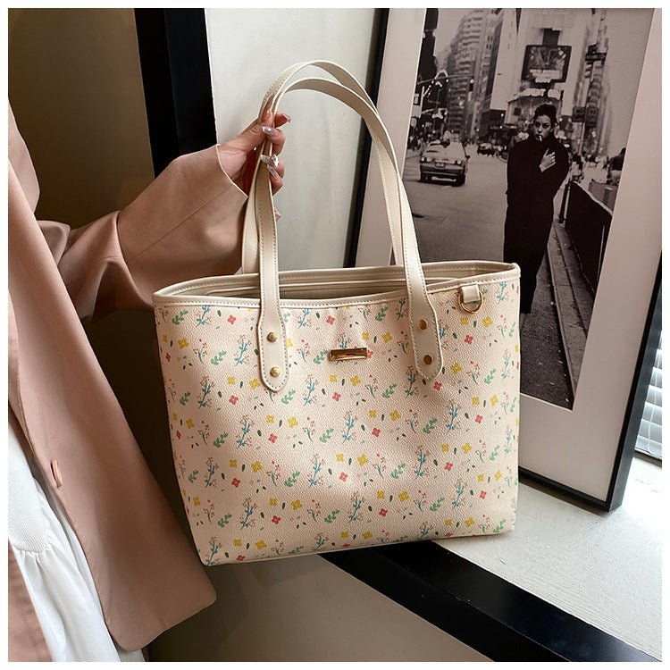 Fiorelle Women‘s Large Capacity Floral Tote Bag | Fashionable & Versatile Daily Commuter Shoulder Bag