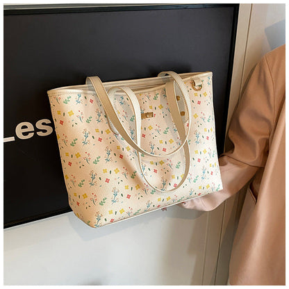 Fiorelle Women‘s Large Capacity Floral Tote Bag | Fashionable & Versatile Daily Commuter Shoulder Bag