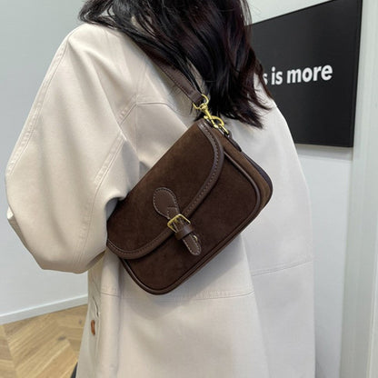 Fiorelle Women's Saddle Luxe Sling Bag - Matte Vintage Crossbody with Signature Buckle & Adjustable Wear