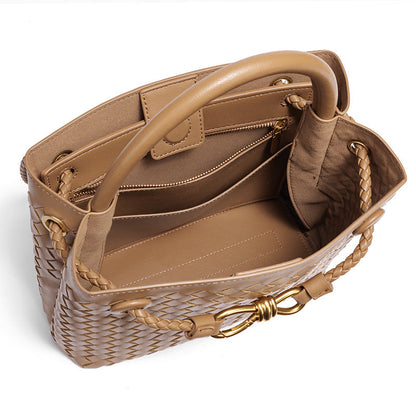 Fiorelle Women's Artisan Weave Tote - Expandable Crossbody with Butterfly Motif & Structured Silhouette