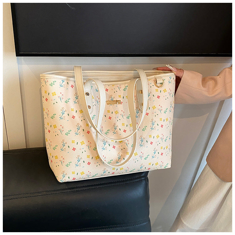 Fiorelle Women‘s Large Capacity Floral Tote Bag | Fashionable & Versatile Daily Commuter Shoulder Bag
