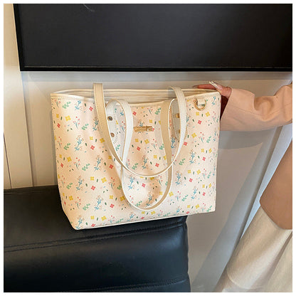 Fiorelle Women‘s Large Capacity Floral Tote Bag | Fashionable & Versatile Daily Commuter Shoulder Bag