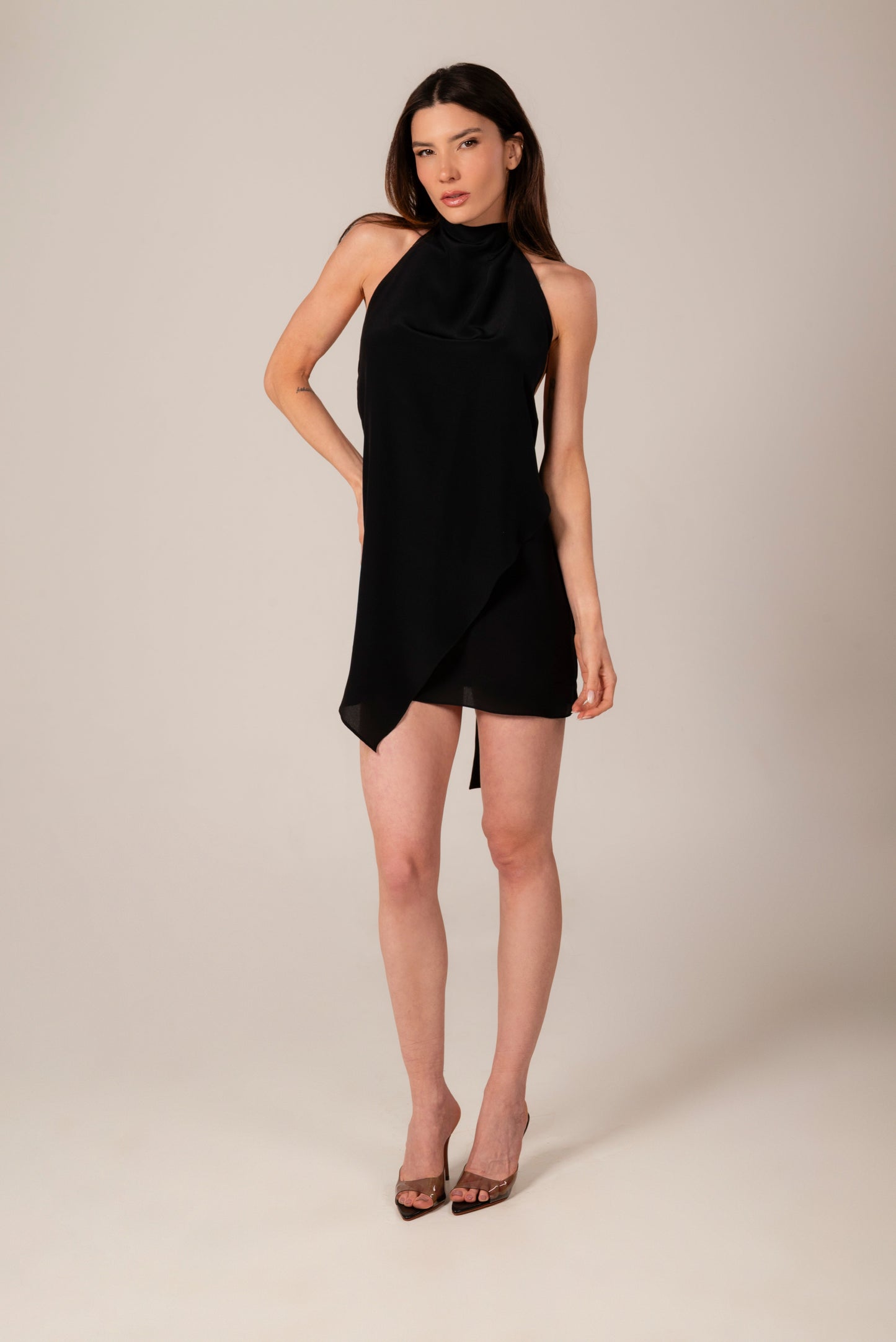 BELLA BLACK SILK DRESS