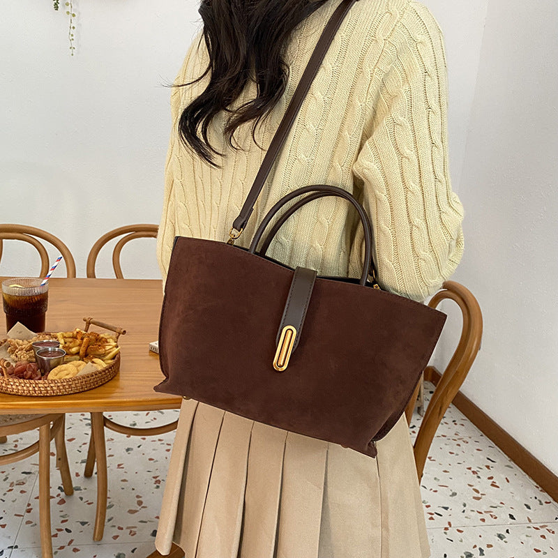 Fiorelle Women's Vintage Commuter Tote - XL Capacity Pebbled PU or Sueded Tote | Convertible Carry & Retro Design