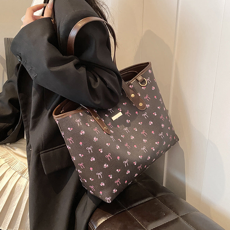 Fiorelle Women‘s Large Capacity Floral Tote Bag | Fashionable & Versatile Daily Commuter Shoulder Bag