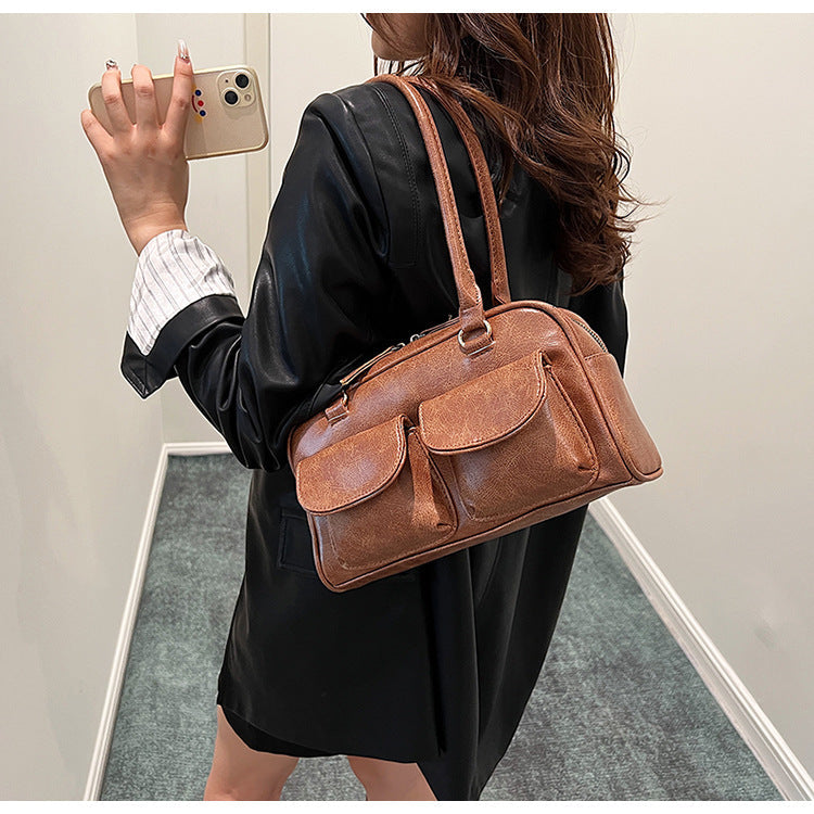Fiorelle Women‘s Grand Journey Carryall - Spacious Retro Tote with Dual Pockets & Convertible Wear